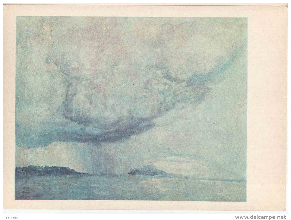 paintings by Plakhov and Alekseyev - The Storm over the Atoll - Pacific - 1979 - Russia USSR - unused - JH Postcards