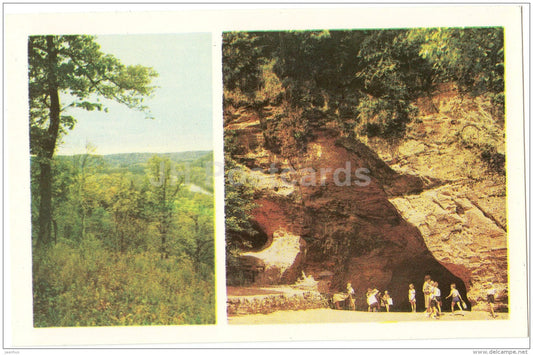 primeval river-bed of the Gauja - Gutmana cave - Sigulda - 1984 - Latvia USSR - unused - JH Postcards