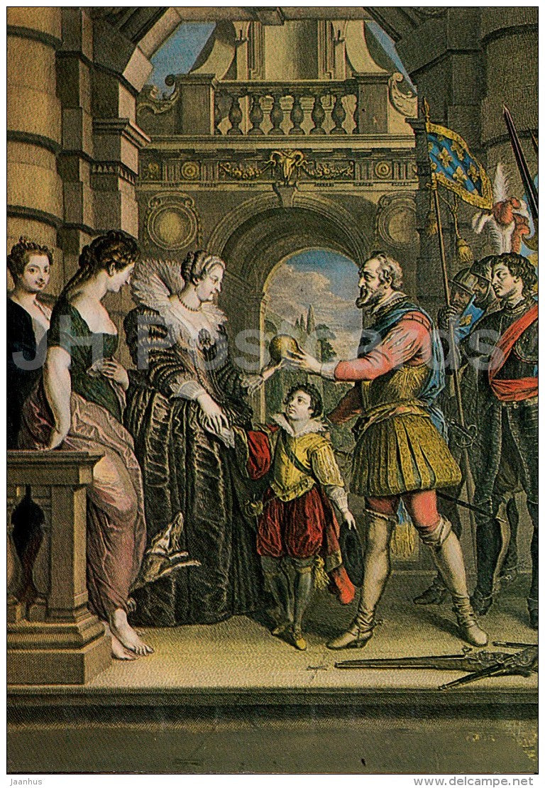 Henry IV leaving for a Military expedition - Mirbach´s Palace - art - Slovakia - unused - JH Postcards