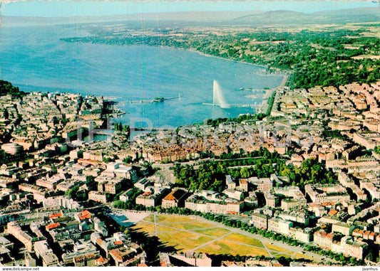 Geneve - Geneva - Vue generale aerienne - 109 - 1965 - Switzerland - used - JH Postcards