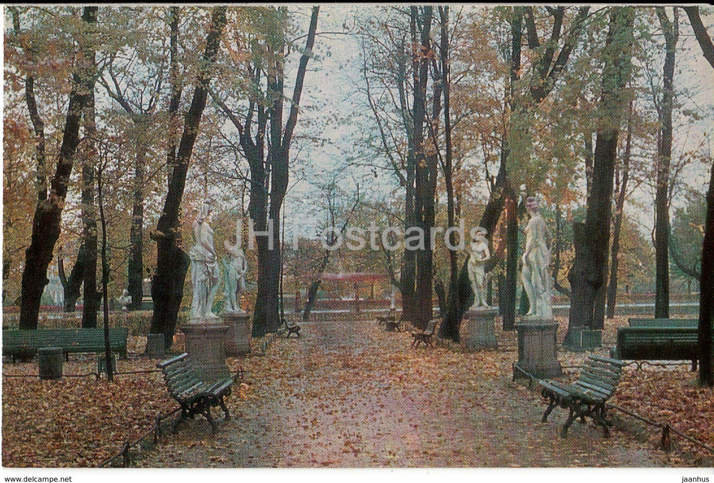 Leningrad - St- Petersburg - Summer Gardens - Autumn Leaves - 1971 - Russia USSR - unused - JH Postcards