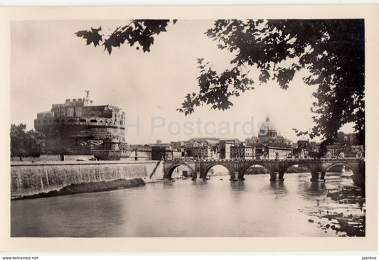 Roma - Rome - Castel S Angelo - castle - bridge - 4514-10 - old postcard - Italy - unused - JH Postcards