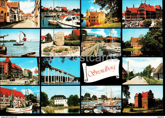 Svendborg - multiview - Denmark - unused - JH Postcards