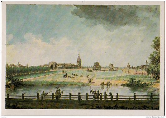 art by Balthazar de la Traverse - Count Razumovsky manor near Moscow , 1780s - 1986 - Russia USSR - unused - JH Postcards
