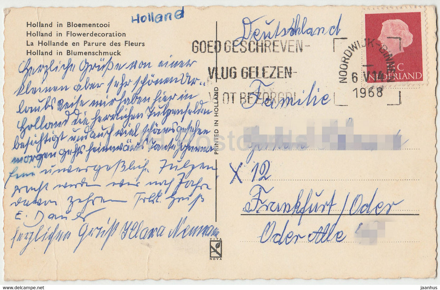 Holland in Bloementooi – Holland in Blumendekoration – Volkstrachten – 1968 – Niederlande – gebraucht