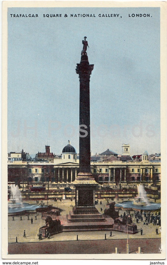 London - Trafalgar Square & National Gallery - United Kingdom - England - used - JH Postcards