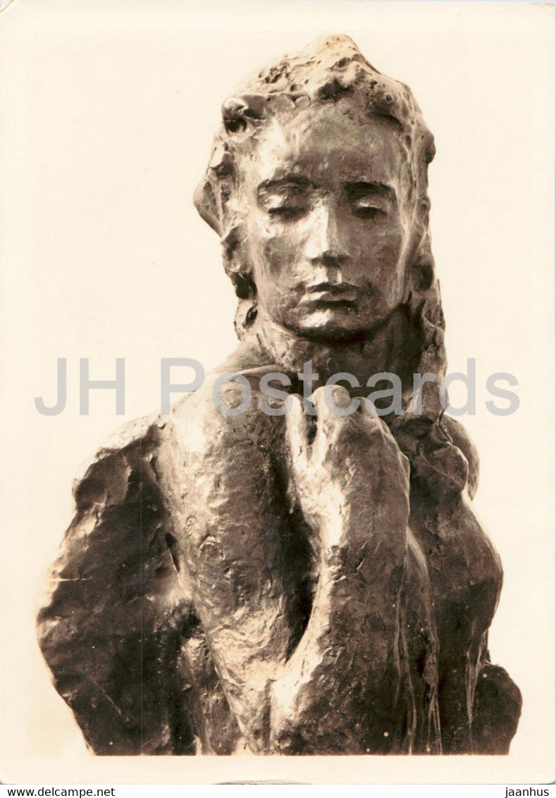 sculpture by Georg Kolbe - Genius vom Beethoven Denkmal - German art - Germany - used - JH Postcards