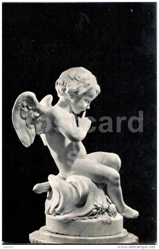 sculpture by Etienne-Maurice Falconet - Cupid (Amor) , 1757 - french art - unused - JH Postcards