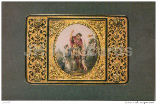 Snuff Box - gold - Russian and Soviet Jewellery - 1984 - Russia USSR - unused - JH Postcards
