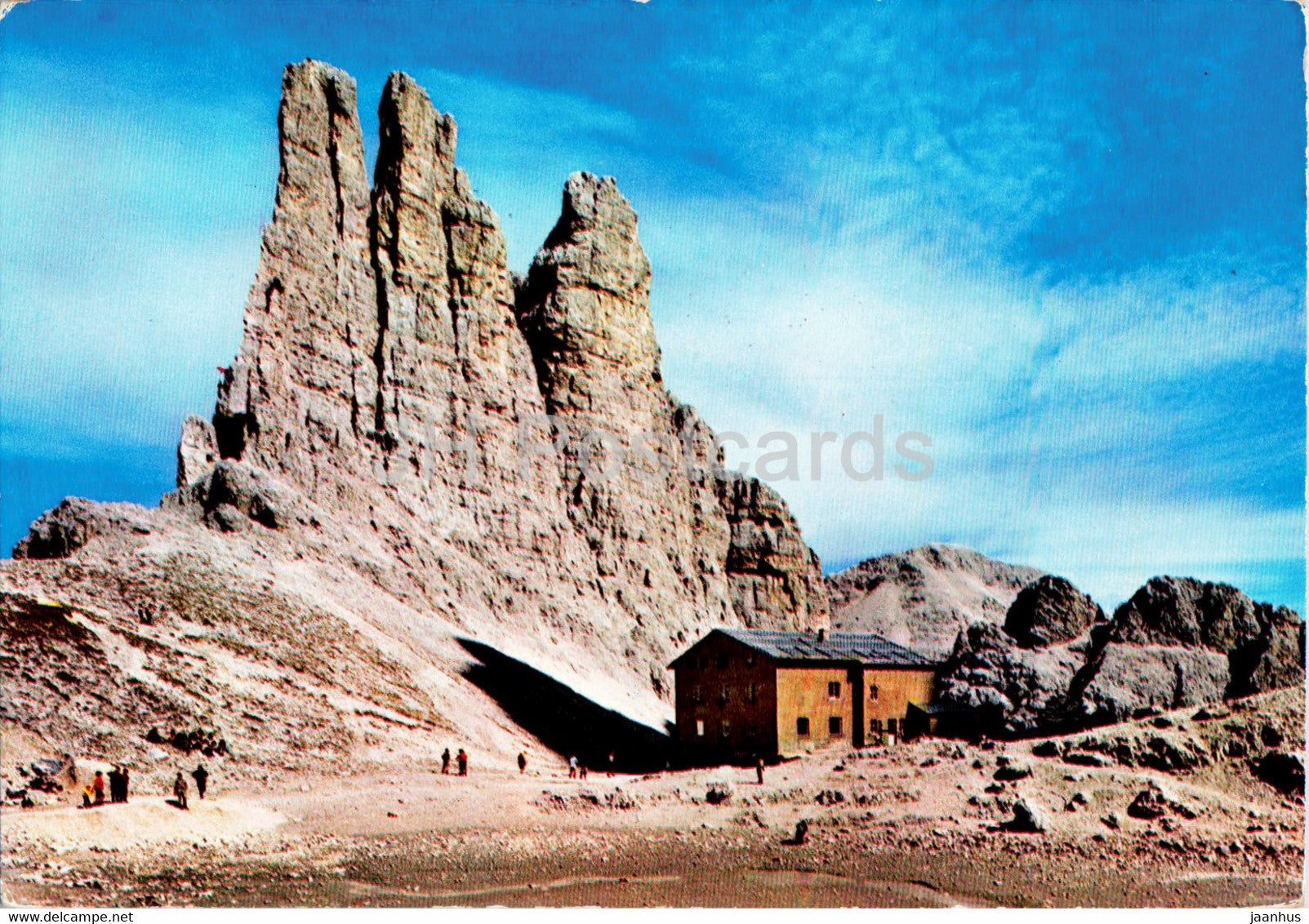 Dolomiti di Fassa - Rifugio Re Alberto 2670 m - Torri del Vajolet 2813 m - Alberto Hutte - 1973 - Italy - used - JH Postcards