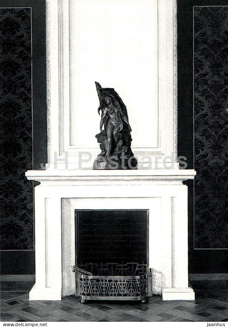 Oru Loss - Fireplace with the sculpture by A. Adamson in Oru mansion - REPRODUCTION - castle - Estonia - unused - JH Postcards