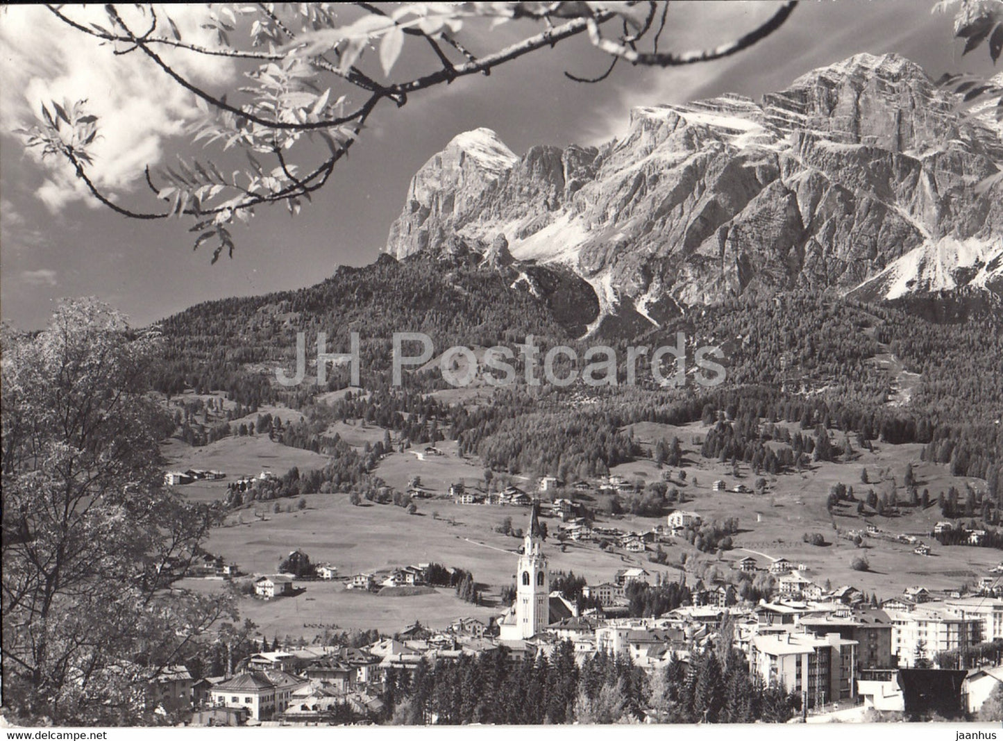 Cortina d'Ampezzo 1224  m - Gruppo delle Tofane 3243 m - mountain - 1962 - Italy - used - JH Postcards