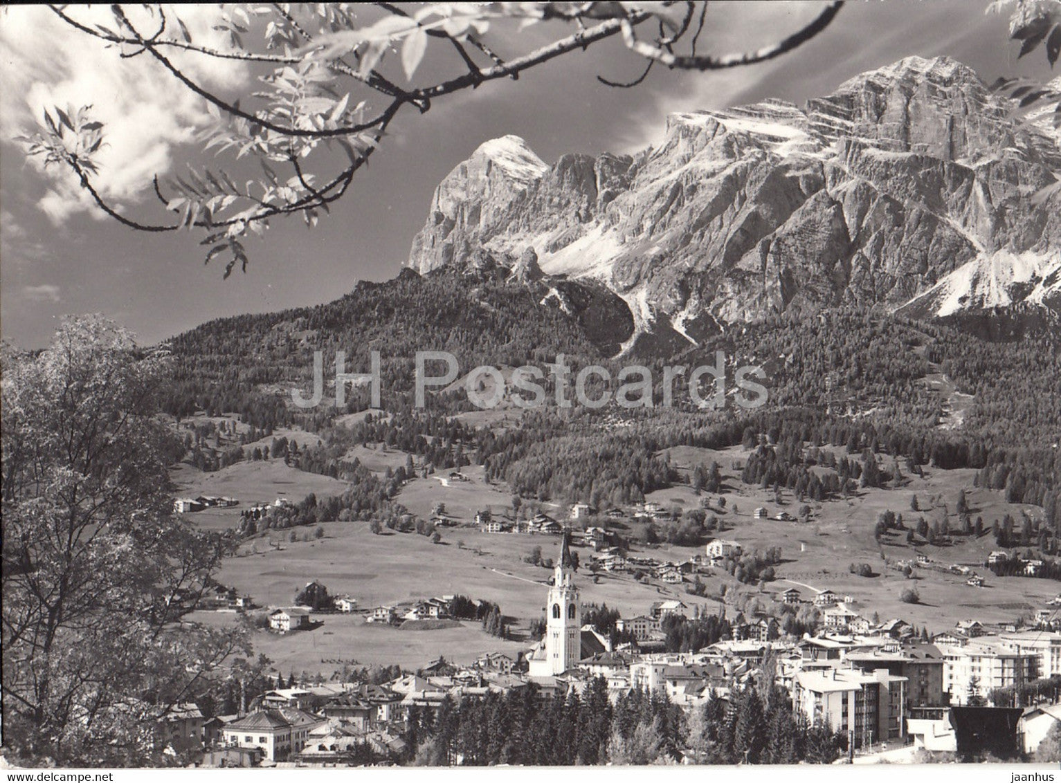 Cortina d'Ampezzo 1224  m - Gruppo delle Tofane 3243 m - mountain - 1962 - Italy - used - JH Postcards