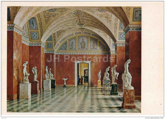Hall of Russian sculpture - The New Hermitage - St. Petersburg - Leningrad - 1975 - Russia USSR - unused - JH Postcards