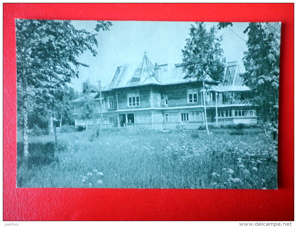 Main facade of Repin`s House - russian artist Ilya Repin Memorial Home Penates - 1968 - Russia USSR - unused - JH Postcards