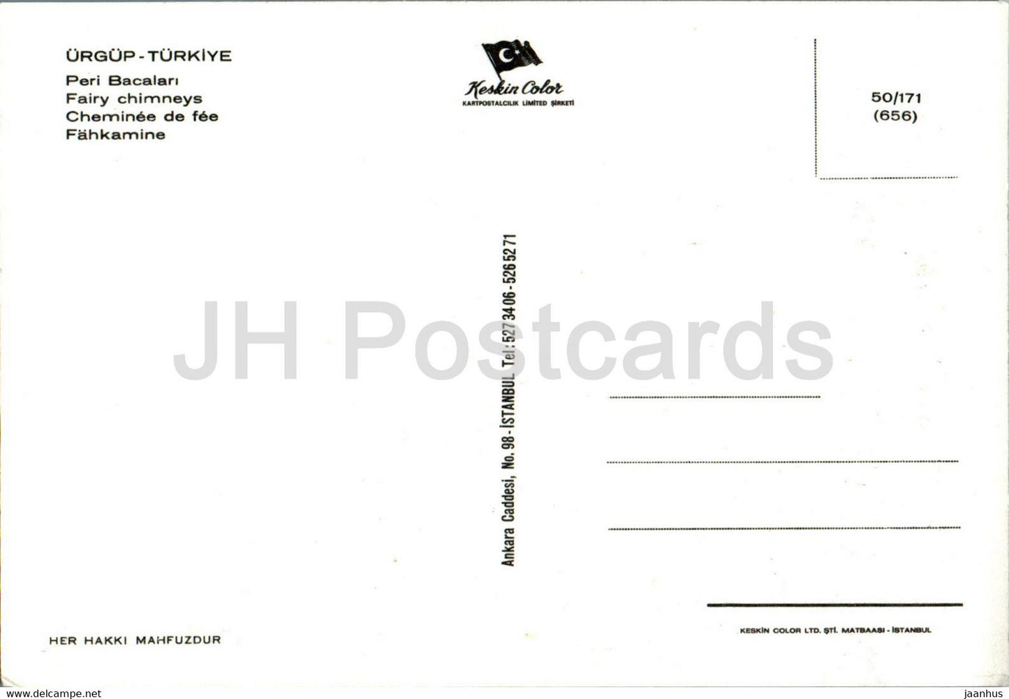 Urgup - Fairy Chimneys - 50/171 - Turkey - unused