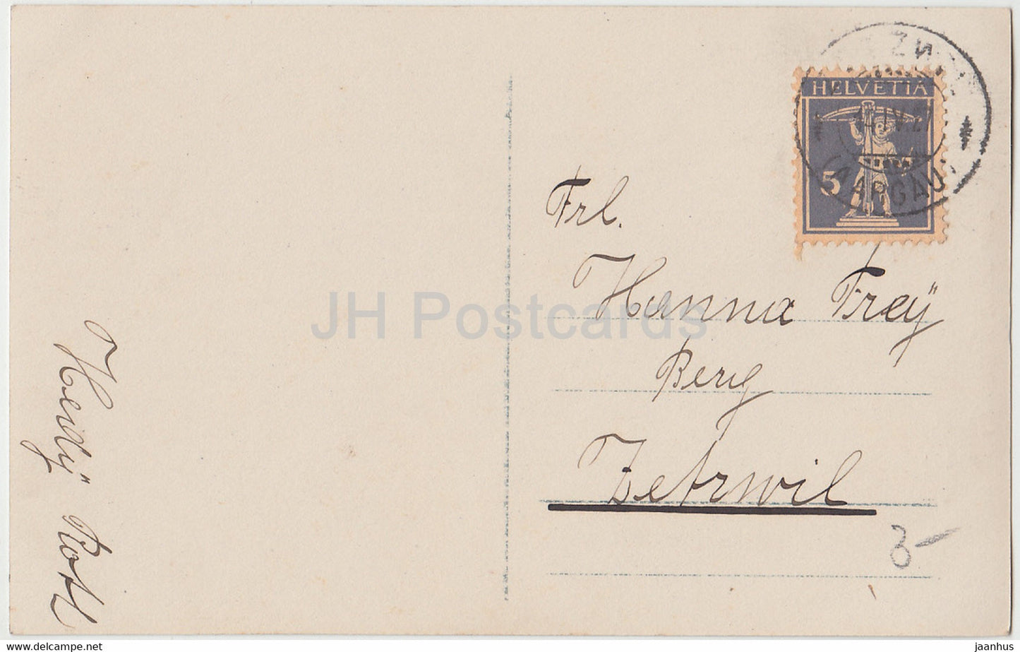 Carte de vœux - Herzliche Gluckwunsch zur Konfirmation - jeune femme - 7439/2 - carte postale ancienne - 1927 - Allemagne - utilisé