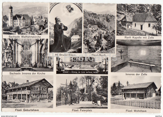 Hl Bruder Klaus - Flueli Ranft - Sachseln Wallfahrtskirche - Flueli Geburtshaus - Feierplatz - Switzerland - unused - JH Postcards