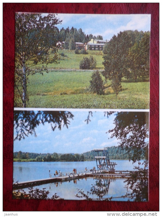 The Sport centre at Kääriku near Otepää - lake - 1982 - Estonia - USSR - unused - JH Postcards