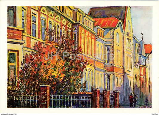 Lenin in Munchen - Munich - Kaiserstrasse 45 A - Julian Markhlevsky flat - illustration - 1988 - Germany - unused - JH Postcards