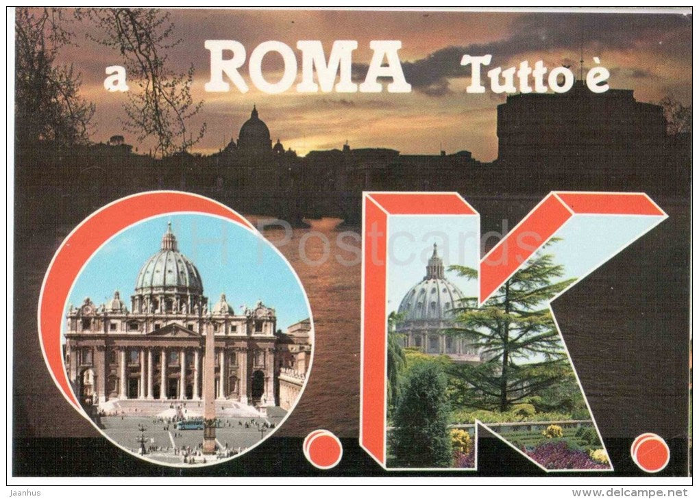a Roma Tutto e O.K. - Roma - Rome - 648 - Italia - Italy - unused - JH Postcards