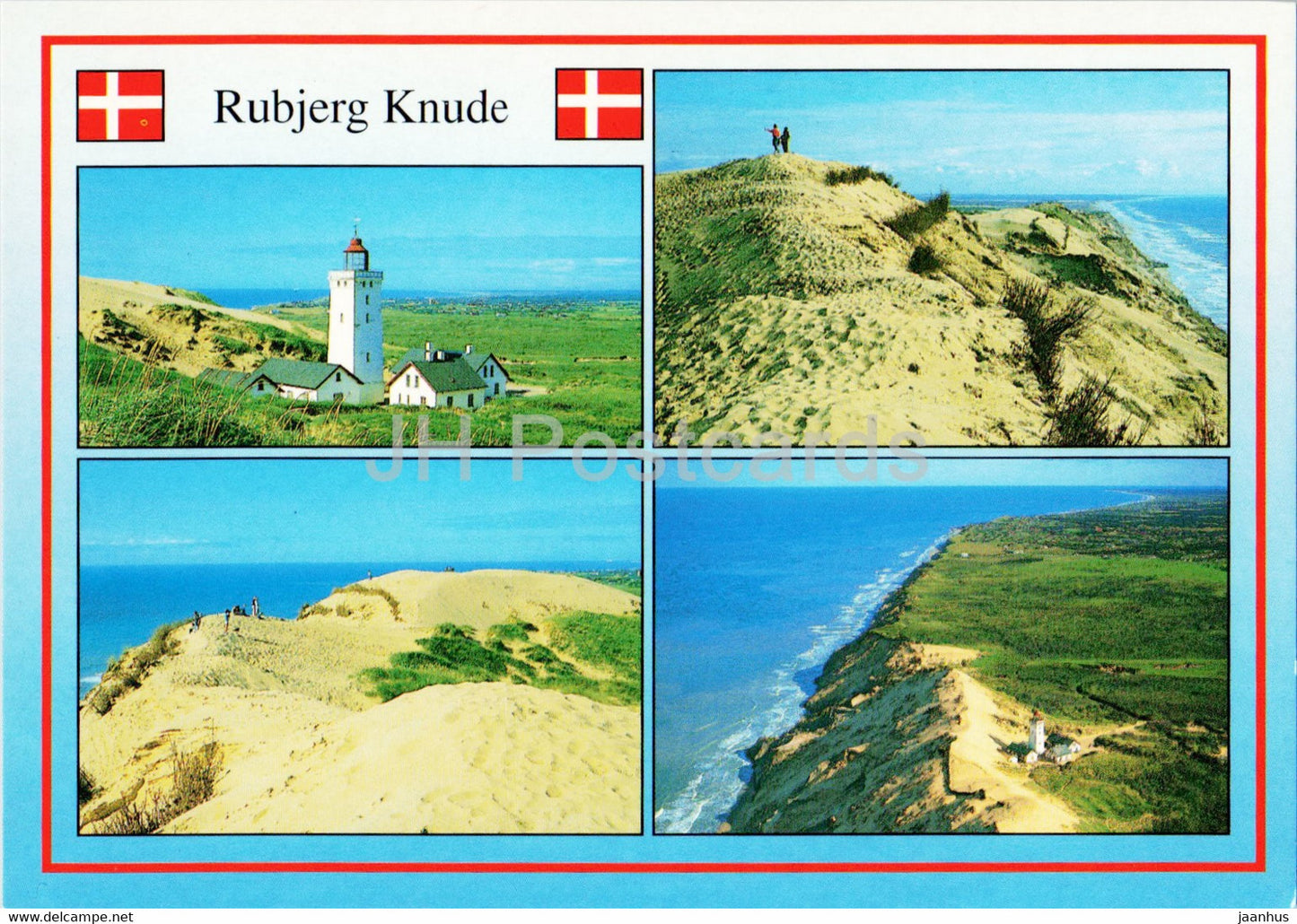 Rubjerg Knude - lighthouse - dunes - multiview - Denmark - unused - JH Postcards