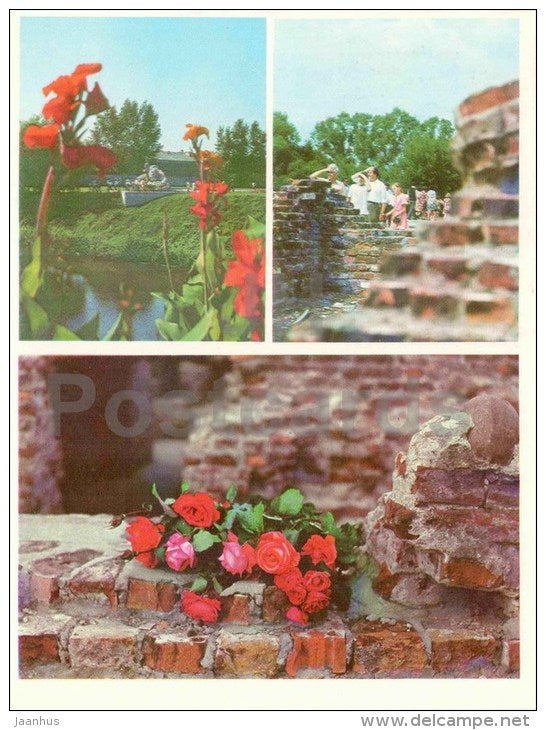the citadel from the Kobrin fortification - ruined casemates - Brest - large format card - 1978 - Belarus USSR - unused - JH Postcards