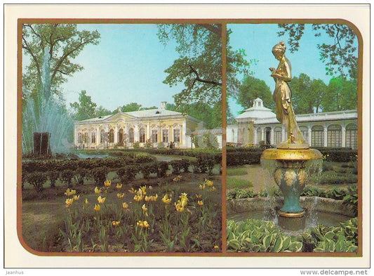 Snope Fountain - Bell Fountain - statue of Psyche - Petrodvorets - 1987 - Russia USSR - unused - JH Postcards