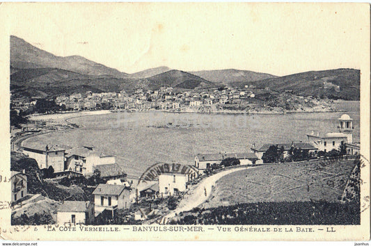 Banyuls sur Mer - vue generale de la Baie - 5 - old postcard - 1931 - France - used - JH Postcards