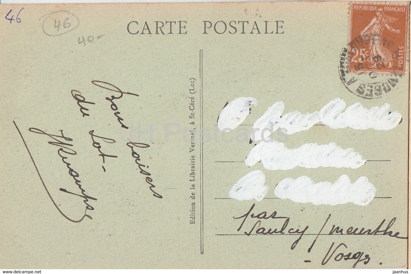 Le Chateau d'Assier - Portrait et Signature de Galiot de Genouillac - castle - 683 - old postcard - 1929 - France - used