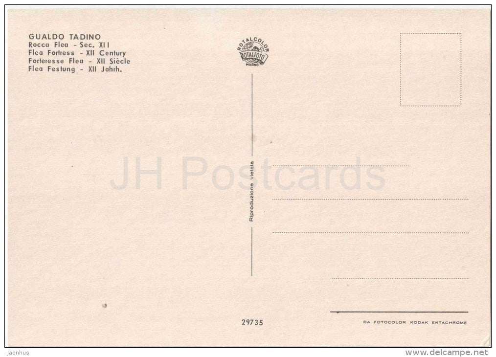 Rocca Flea - Flea Fortress - Gualdo Tadino - 29735 - Italia - Italy - unused - JH Postcards