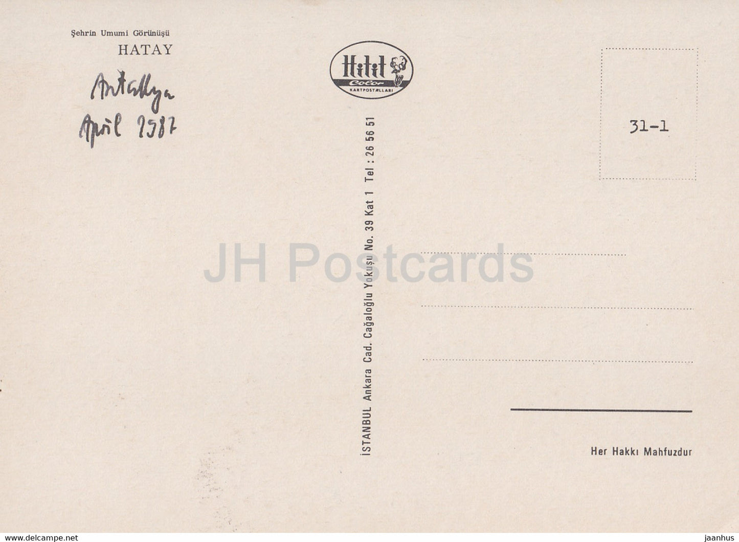 Hatay - 1987 - Turquie - d'occasion
