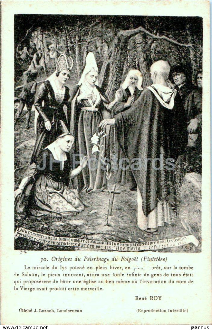 Origines du Pelerinage du Folgoet - Pilgrimage - Finister - painting - 30 - old postcard - France - unused - JH Postcards