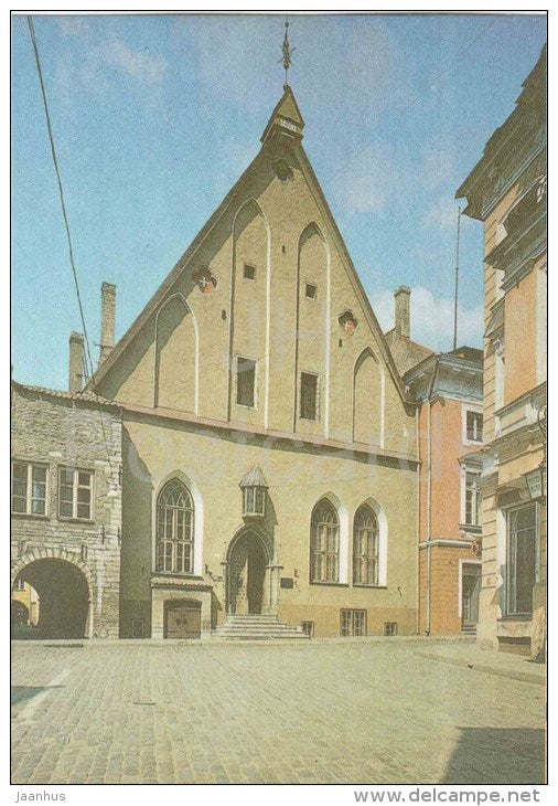 The former Great Guild Hall of Merchants and Ship Owners at Pikk 17 Street - Tallinn - 1986 - Estonia USSR - unused - JH Postcards