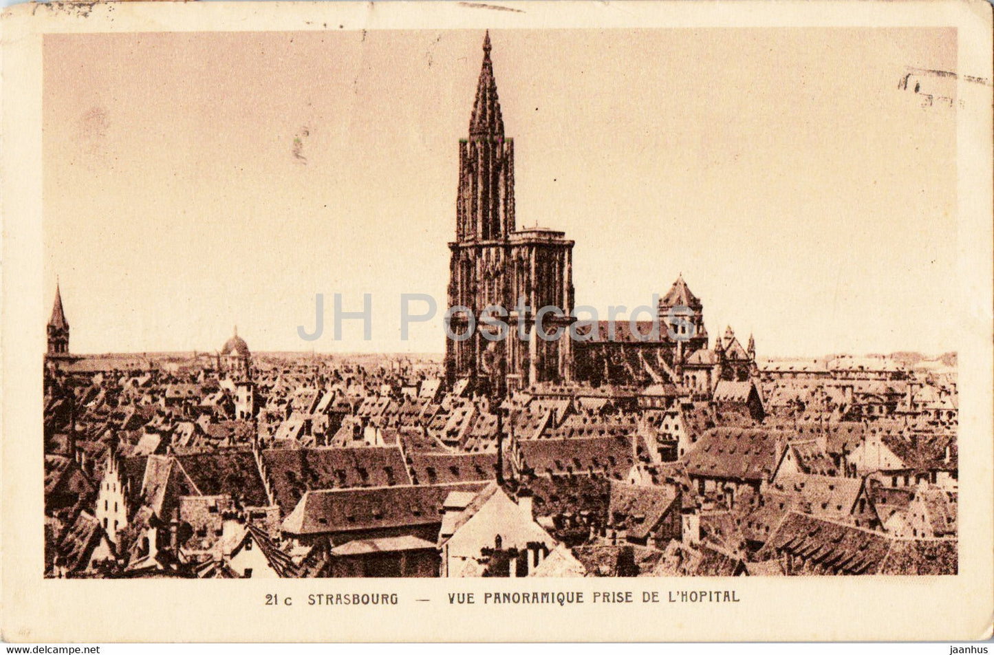 Strasbourg - Vue Panoramique Prise de l'Hopital - 21 - old postcard - 1936 - France - used - JH Postcards