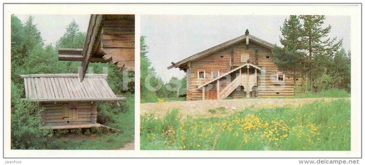 granary - cottage - Arkhangelsk museum of local lore - wooden architecture - 1986 - Russia USSR - unused - JH Postcards