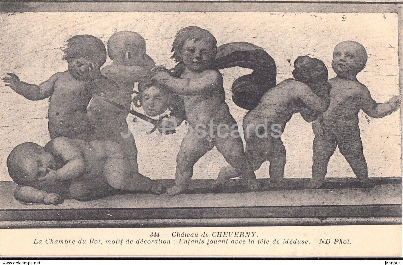 Chateau de Cheverny - La Chambre du Roi motif de decoration - 344 - castle - old postcard - France - unused