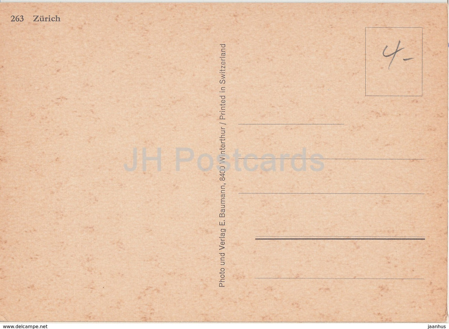 Zurich - tram - ship - steamer - 263 - Switzerland - unused