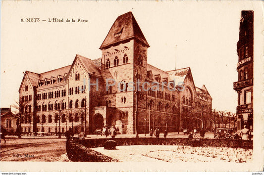 Metz - L'Hotel de la Poste - 8 - old postcard - France - unused - JH Postcards