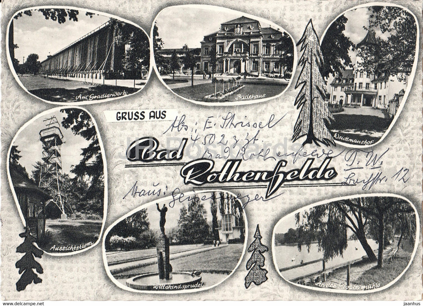 Gruss aus Bad Rothenfelde - Badehaus - Aussichtsturm - 1964 - Germany - used - JH Postcards