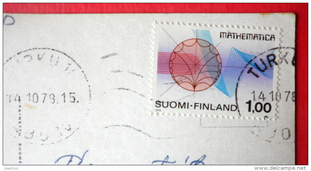 illustration by Sarah Kay - girl and Kitten - cat - 3319/5 - Finland - sent from Finland Turku to Estonia USSR 1978 - JH Postcards