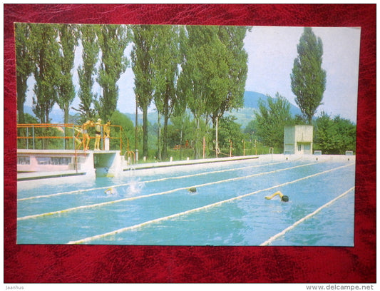 city swicming pool - swimming - Mukachevo - Ukraine - USSR - unused - JH Postcards
