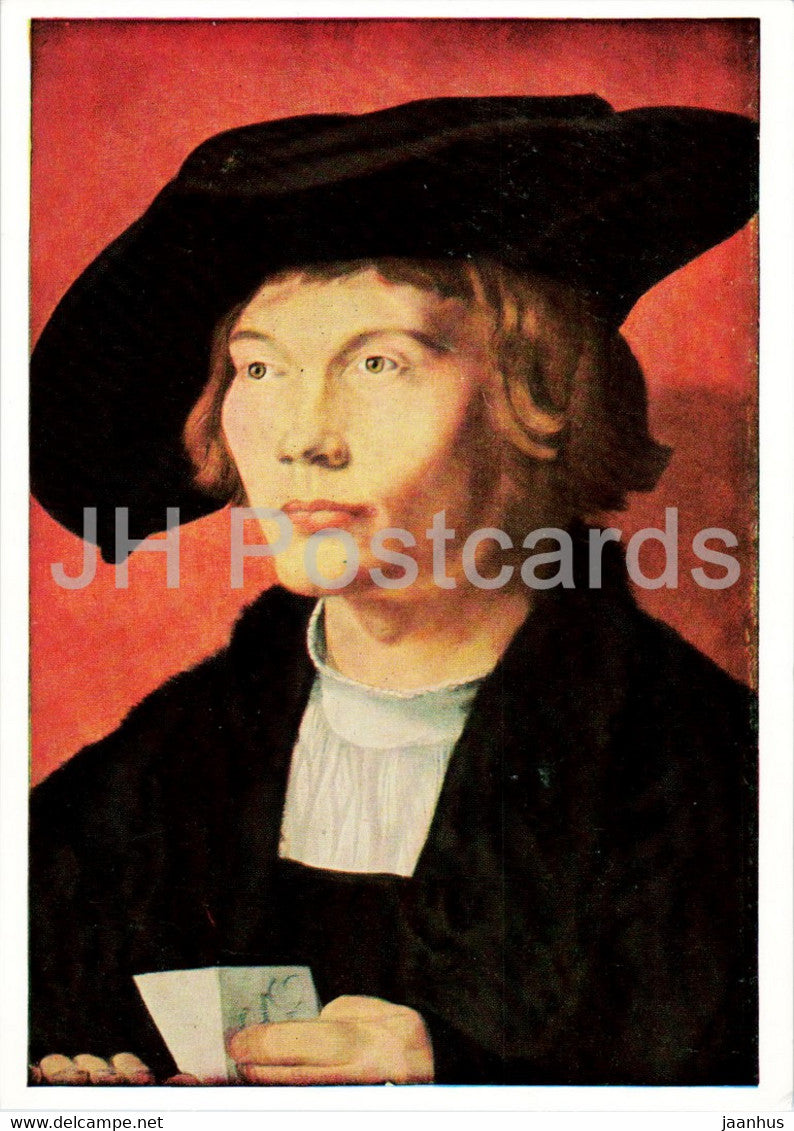 painting by Albrecht Durer - Bildnis des Bernanrd von Reesen - German art - Germany DDR - unused - JH Postcards