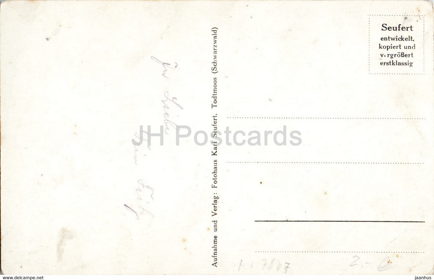 Wehrawald bei Todtmoos - old postcard - Germany - used