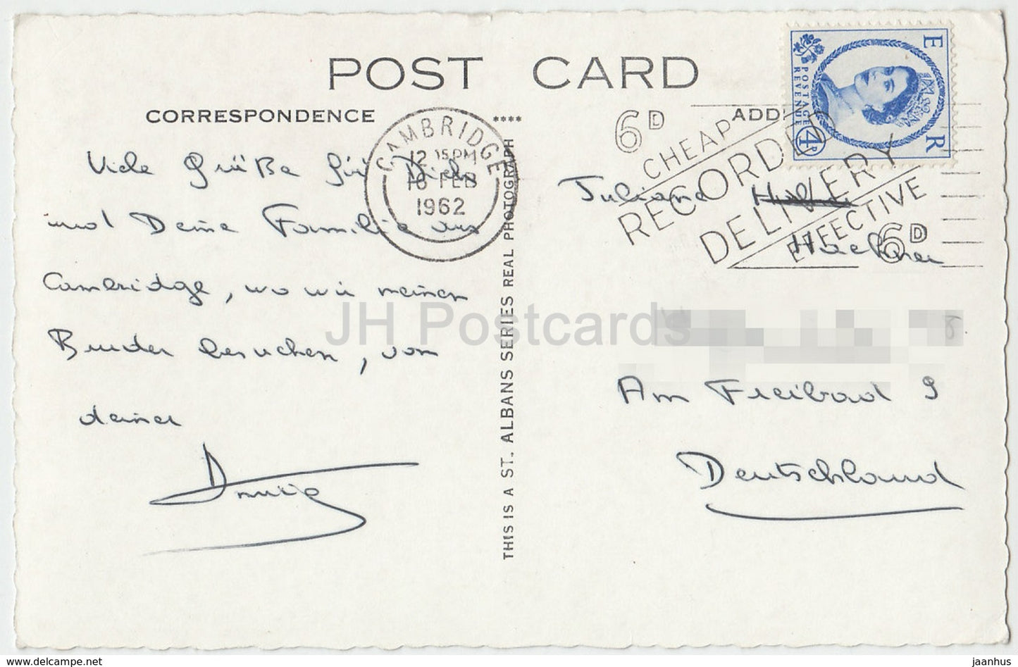 Cambridge - King's College - Emmanuel College - Queen's College - multiview - 1962 - United Kingdom - England - used