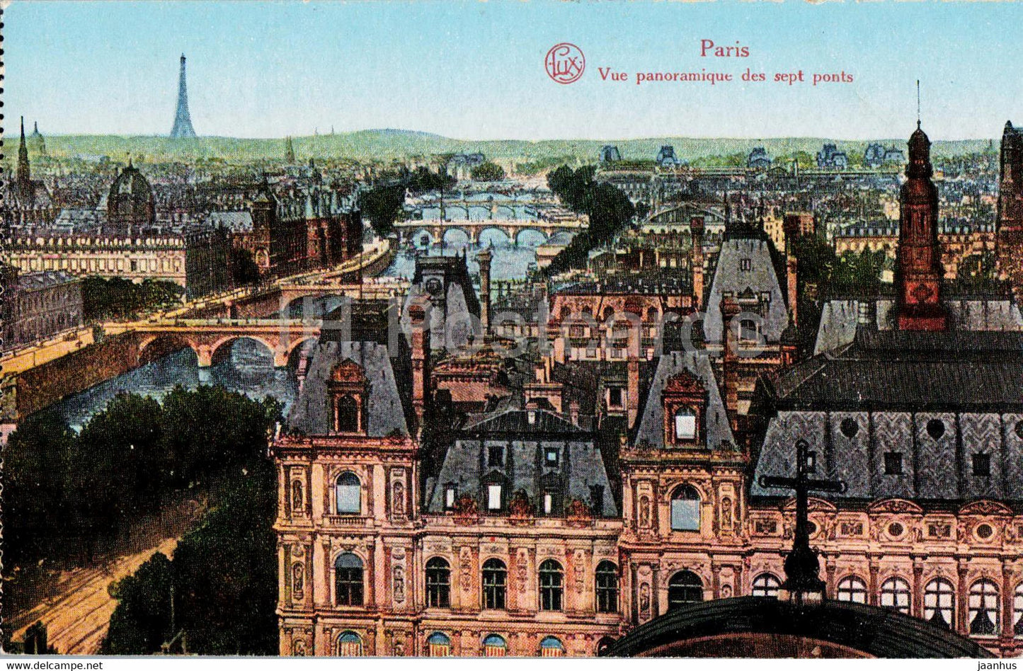 Paris - Vue panoramique des sept ponts - Ser 112 - old postcard - France - unused - JH Postcards