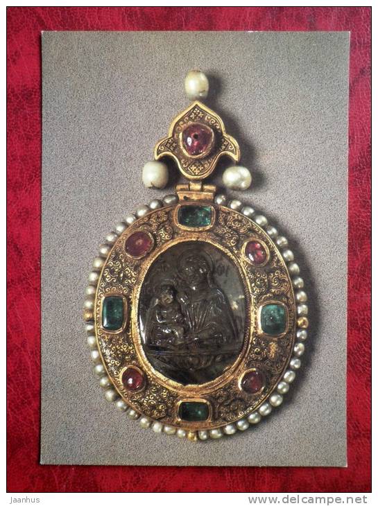 Gold and Silverwork in old Russia - Panagia, 16th-17th centuries - 1983 - Russia - USSR - unused - JH Postcards