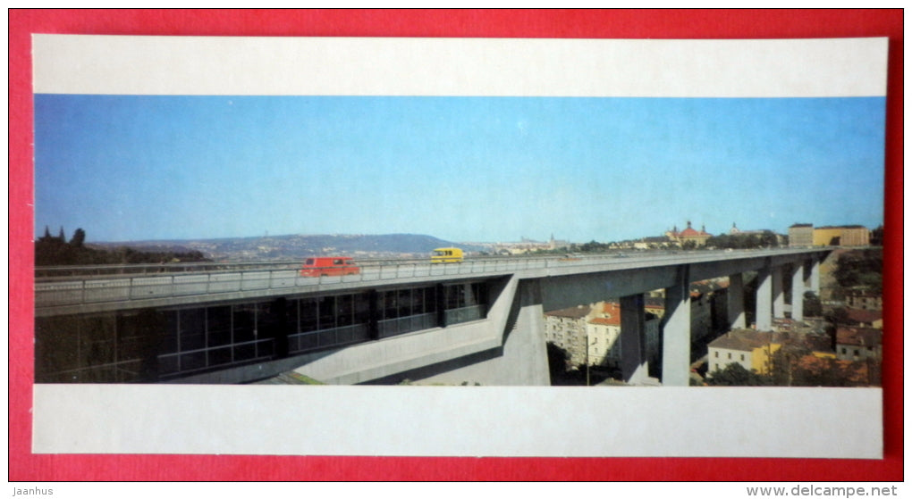 KL Gottwald Bridge - Prague - Praha - Czech Republic - Czechoslovakia - unused - JH Postcards