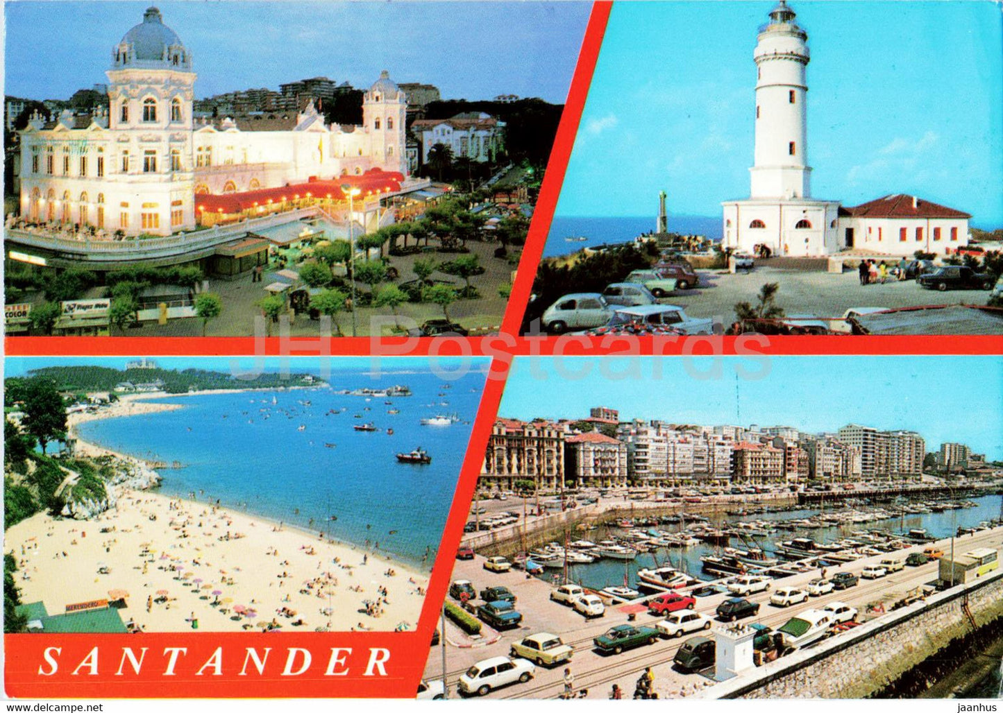 Santander - Cantabria - beach - port - lighthouse - 209 - 1997 - Spain - used - JH Postcards