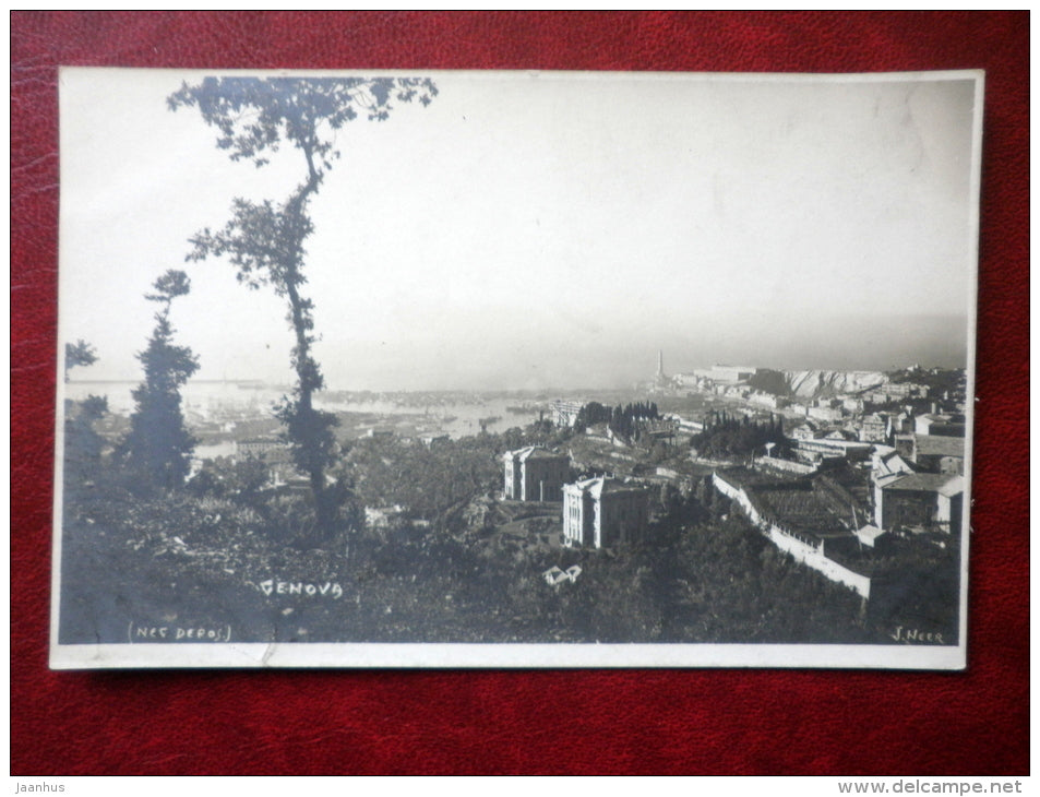 view - J.Neer - Genova - old postcard - Italy - unused - JH Postcards